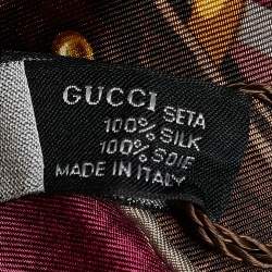 مملوكة مسبقًا Gucci Pink Equestrian Print Silk Scarf