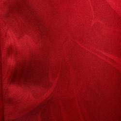 Pre Owned Gucci Red Marble Print Silk Satin Fringed Shawl