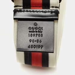 Gucci Tricolor Web Elastic Band Interlocking G Belt 90CM