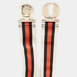Gucci Tricolor Web Elastic Band Interlocking G Belt 90CM