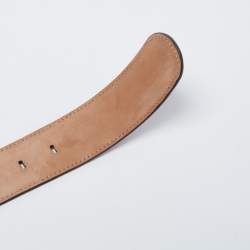 مملوكة مسبقًا Gucci Plum Guccissima Leather Buckle Belt 80 CM