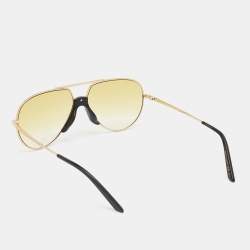 Gucci Gold Tone/Yellow Gradient GG0432S Aviator Sunglasses