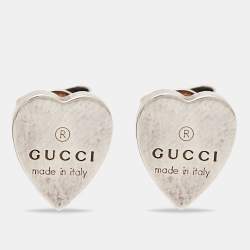 Gucci Sterling Silver Heart Stud Earrings Gucci | TLC
