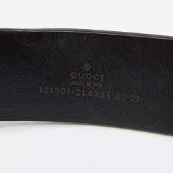 مملوكة مسبقًا Gucci Brown Leather Interlocking G Buckle Belt 80 CM