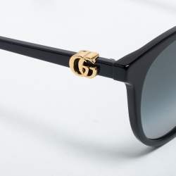 Gucci Black/ Smoke Gradient GG1073SK Oversized Sunglasses