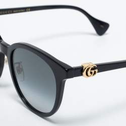 Gucci Black/ Smoke Gradient GG1073SK Oversized Sunglasses