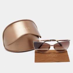 Pre Owned Gucci Two Tone/Brown Gradient Gg 2891/S Aviators Sunglasses