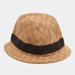 Gucci Beige GG Monogram Bucket Hat S