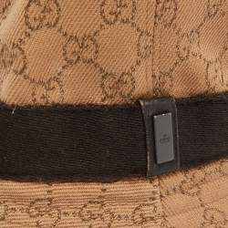 Gucci Beige GG Monogram Bucket Hat S