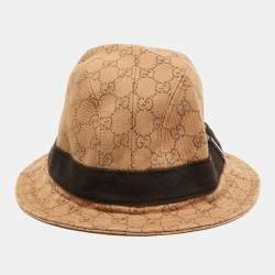 Gucci Beige GG Monogram Bucket Hat S