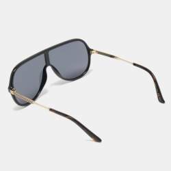 Pre Owned Gucci Black Gradient GG0199S Shield Sunglasses