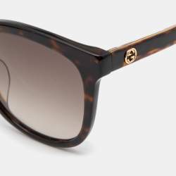 Gucci Brown GG082SK Tortoiseshell Square Sunglasses