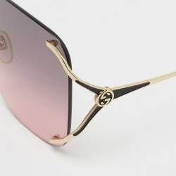 Gucci Pink GG0646S Gradient Square Sunglasses
