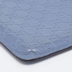 Gucci Blue Guccissima Leather iPad Case