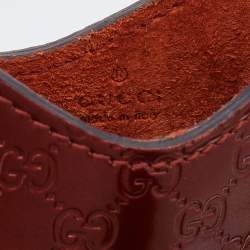 Pre Owned Gucci Rust Orange Microguccissima Patent Leather Blackberry Phone Case