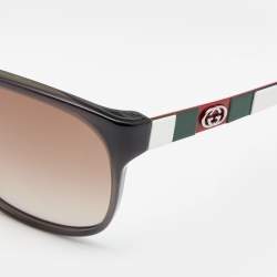 Gucci White/Black GG3551F/S Gradient Oversized Sunglasses