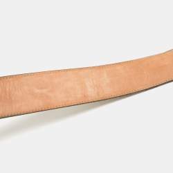 Gucci Beige GG Supreme Canvas and Leather G Buckle Belt 95CM