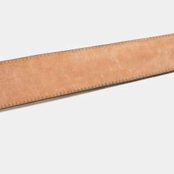 Gucci Beige GG Supreme Canvas and Leather G Buckle Belt 95CM