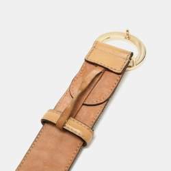 Gucci Beige GG Supreme Canvas and Leather G Buckle Belt 95CM