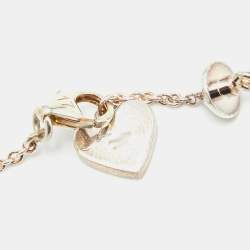 Pre Owned Gucci Blind For Love Crystal Sterling Silver Chain Bracelet