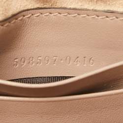 Gucci Beige Matelasse Leather GG Marmont Phone Crossbody Bag