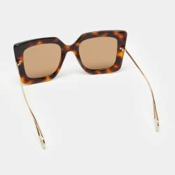 Gucci Brown Tortoise GG0435S Butterfly Sunglasses