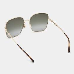 Pre Owned Gucci Brown/Gold GG0879S Oversized Sunglasses
