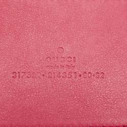 Pre Owned Gucci Pink Patent Leather Horsebit Wide Waist Belt 80CM