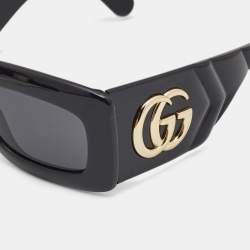 Gucci Black GG0811S Rectangle Sunglasses