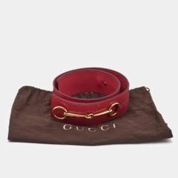 Gucci Pink Patent Leather Horsebit Wide Waist Belt 80CM