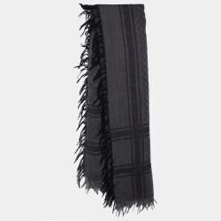 Gucci Grey Wool & Silk Survive Shawl