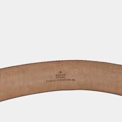 Gucci Red Web Canvas and Leather Interlocking G Belt 90CM
