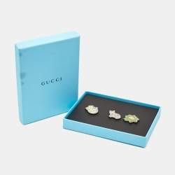 Gucci Resin Cat Chick & Cabbage Lapel Pin Set of 3