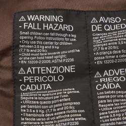 Pre Owned Gucci Brown Monogram Canvas And Leather Baby Carrier