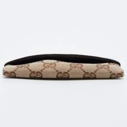 Pre Owned Gucci Beige/Blue GG Canvas and Leather Tissue Pouch