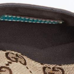 Pre Owned Gucci Beige/Blue GG Canvas and Leather Tissue Pouch