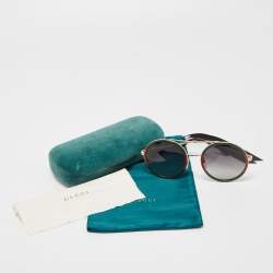 Gucci Green/Red GG0061S Gradient Round Sunglasses