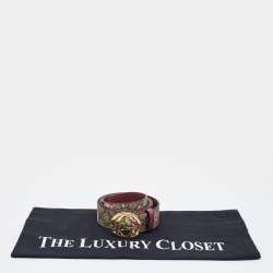 Gucci Multicolo GG Supreme Blooms Print Canvas Interlocking G Buckle Belt 100CM