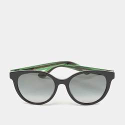 Pre Owned Gucci Black/Green Interlocking G Gradient Sunglasses