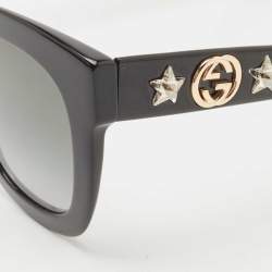 Gucci Black Interlocking G Star Crystals Sunglasses
