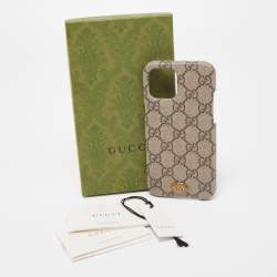 Gucci Beige GG Supreme Canvas Ophidia iPhone 12 Pro Max Cover