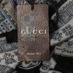 Pre Owned Gucci Multicolor Paisley Print Cotton Scarf