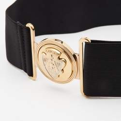 Gucci Black Elastic Band Hysteria Buckle Belt 80CM