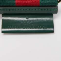 Gucci Green/Red Web Elastic Band Hysteria Belt 85CM