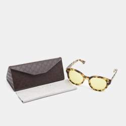 Gucci Yellow/Brown Tortoise Interlocking G Sunglasses