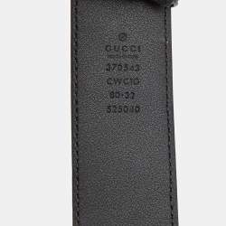 Gucci Black Guccissima Leather Signature Belt 80CM