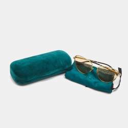 Gucci Gold Logo Lens Cat Eye Sunglasses