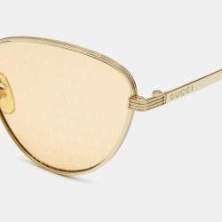 Gucci Gold Logo Lens Cat Eye Sunglasses