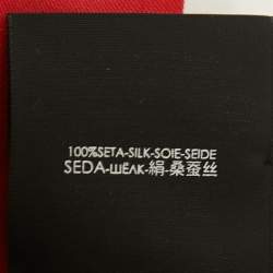 Pre Owned Gucci Ivory/Red Cities Print Silk Scarf