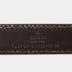 Gucci Mauve Leather Guccissima Belt 95 CM